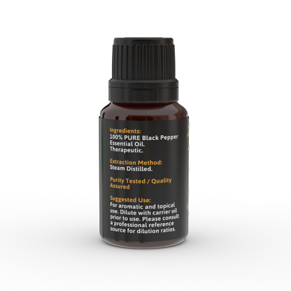 Black Pepper Pure Essential Oil -Nausea, Cramps, Gas Relief - deSensua